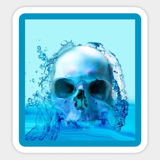 Skull in Water Sticker